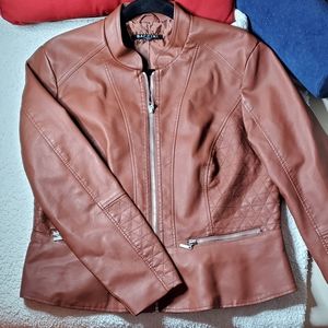 Pleather Bomer Jacket